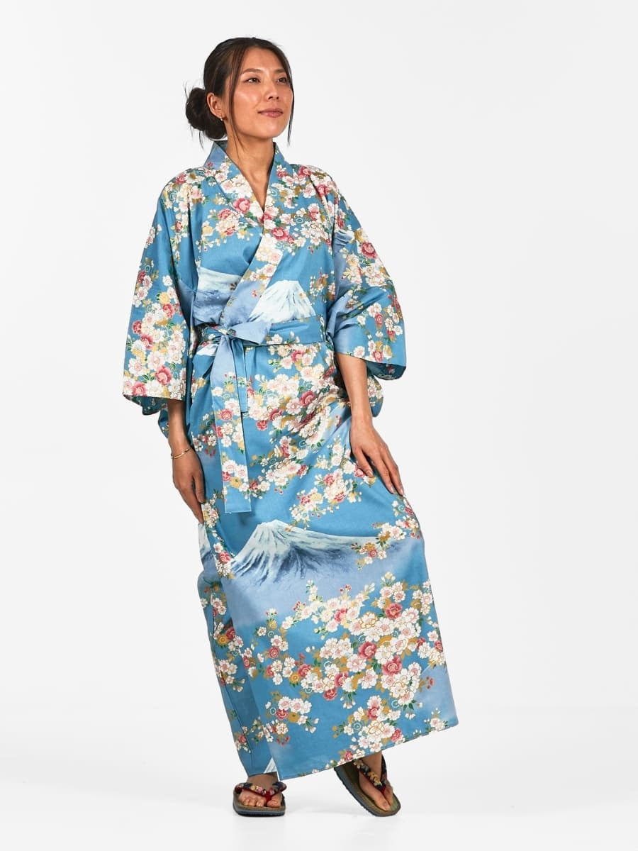 Naisten Yukata Kimono Fujisan no Sakura