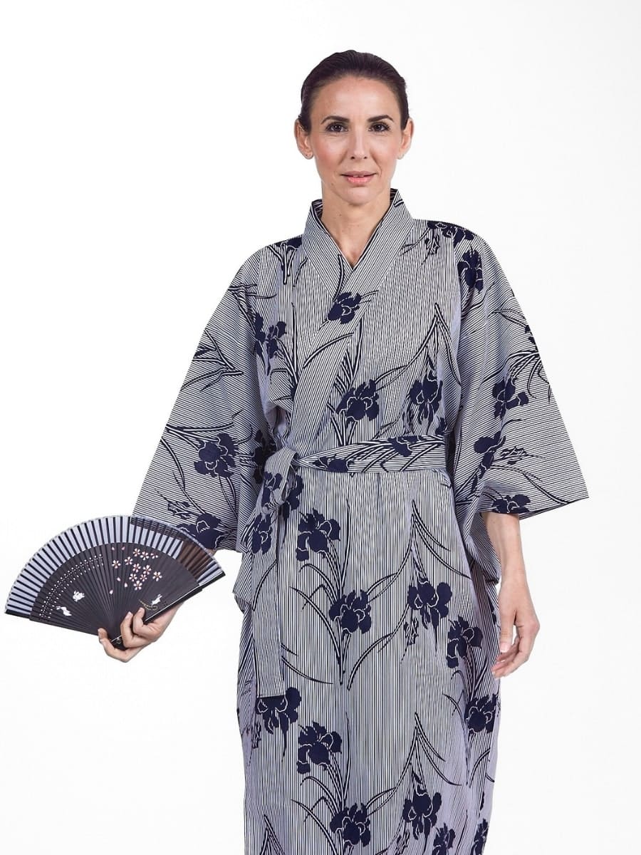 Naisten Yukata Kimono Iris