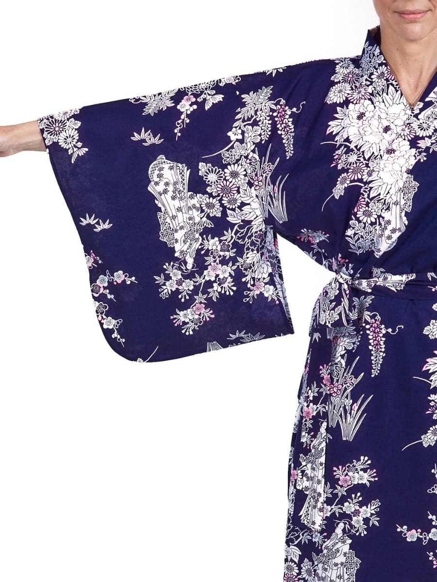 Naisten Yukata Kimono Peony & Geisha Kimono