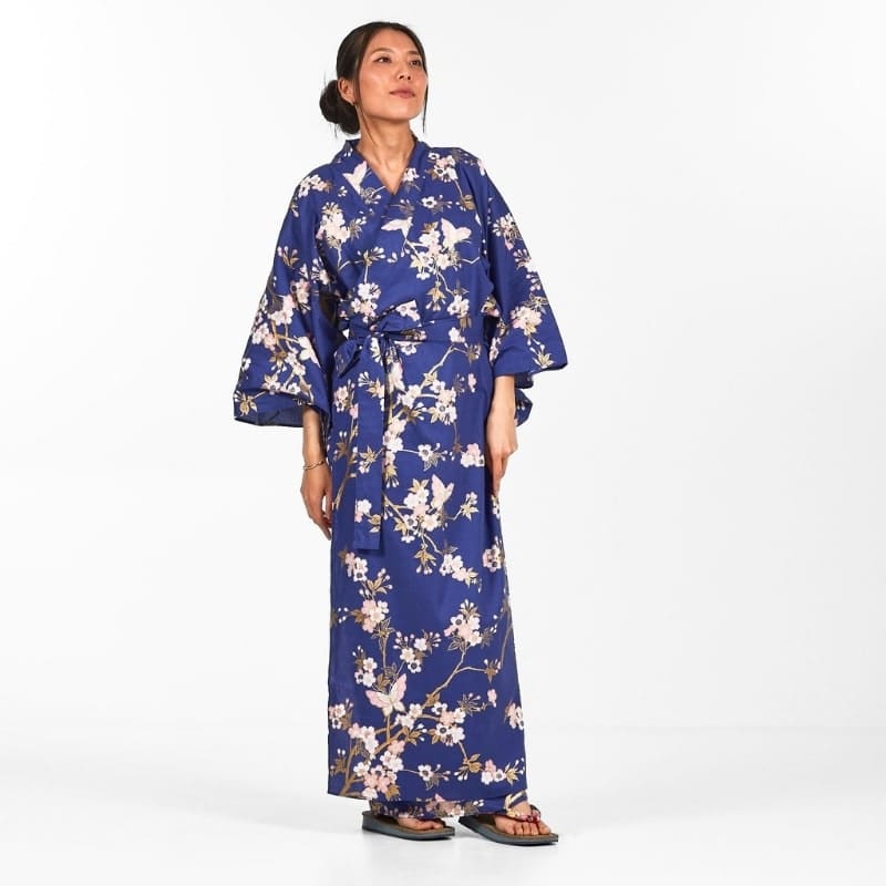 Naisten Yukata Kimono Sakura to Chō Sakura to Chō
