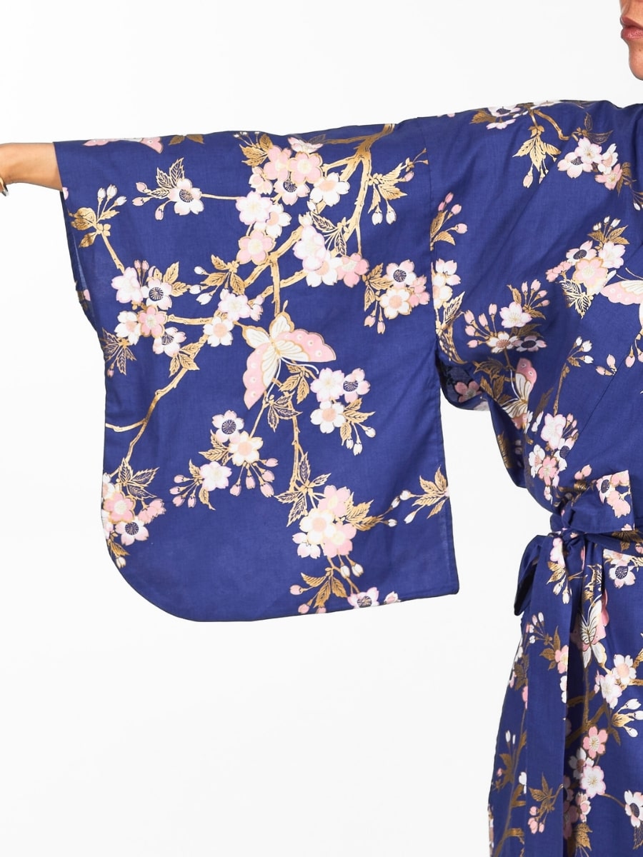 Naisten Yukata Kimono Sakura to Chō Sakura to Chō