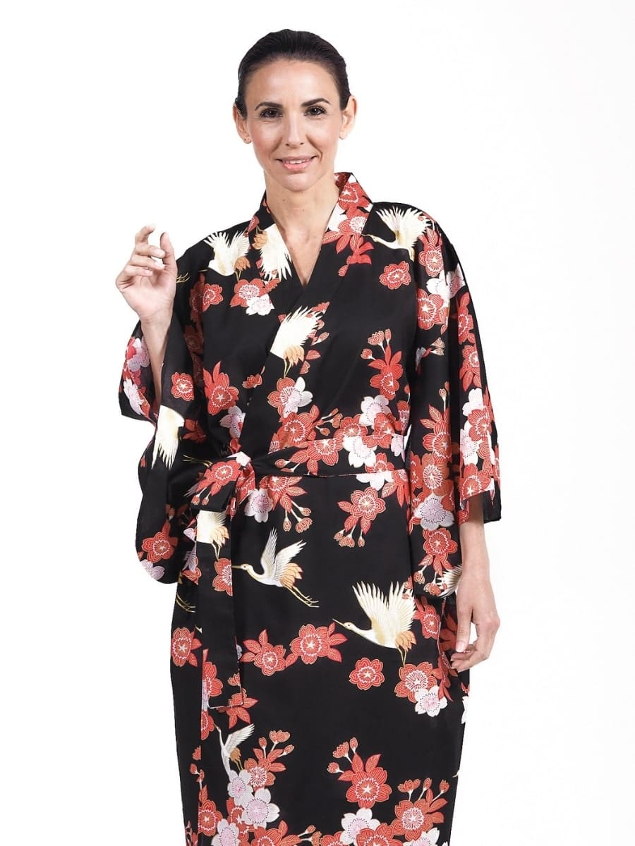 Naisten Yukata Kimono Tsuru to Ouka