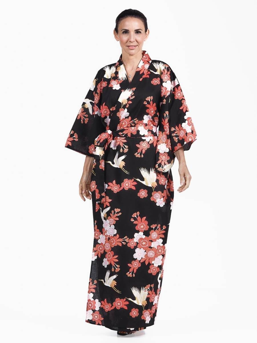 Naisten Yukata Kimono Tsuru to Ouka