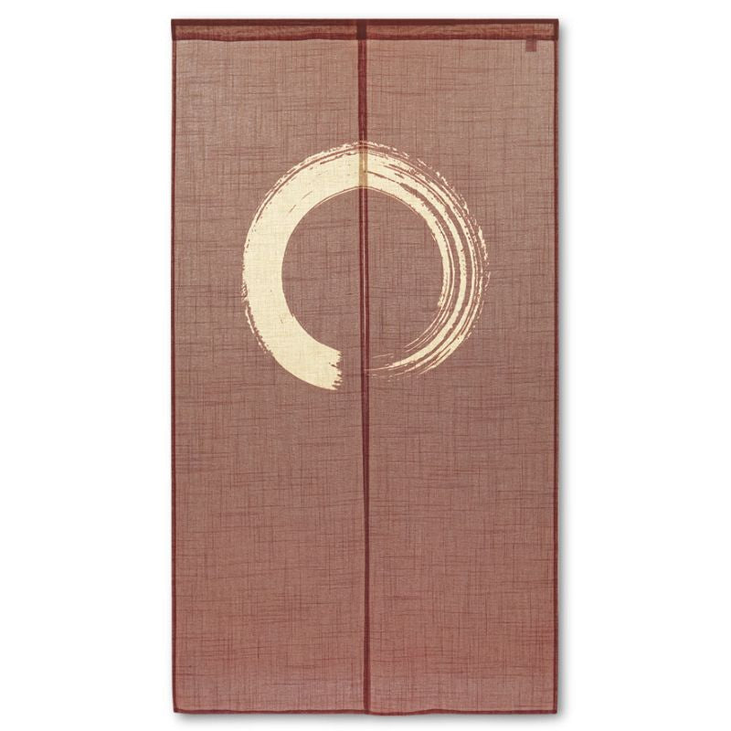 Noren Japanilainen Enso Ruskea - 85 x 150 cm