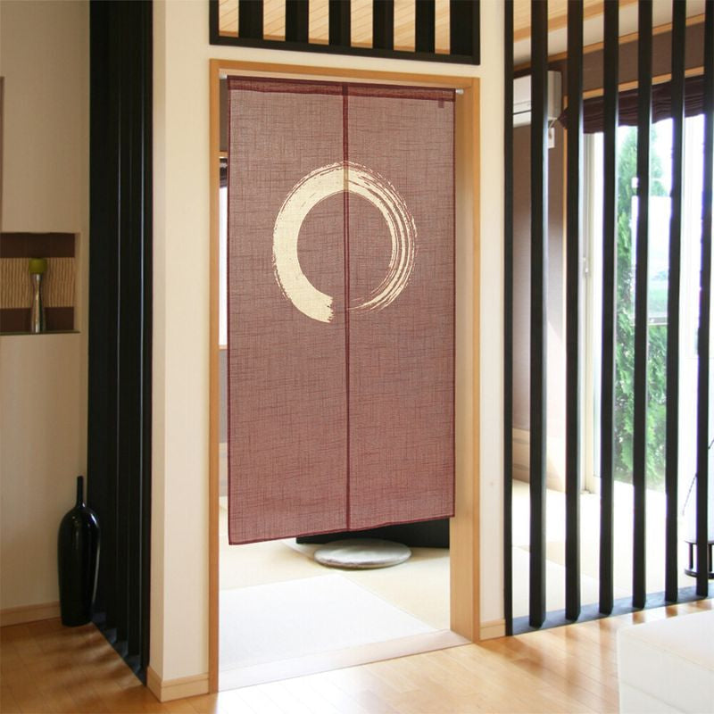 Noren Japanilainen Enso Ruskea - 85 x 150 cm