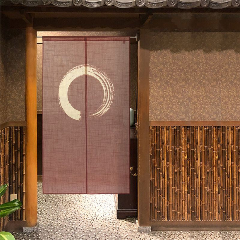 Noren Japanilainen Enso Ruskea - 85 x 150 cm