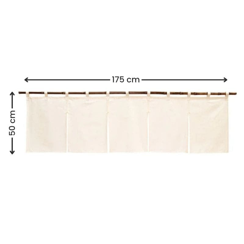 Noren Japanilainen lyhyt Beige - 175 x 50 cm