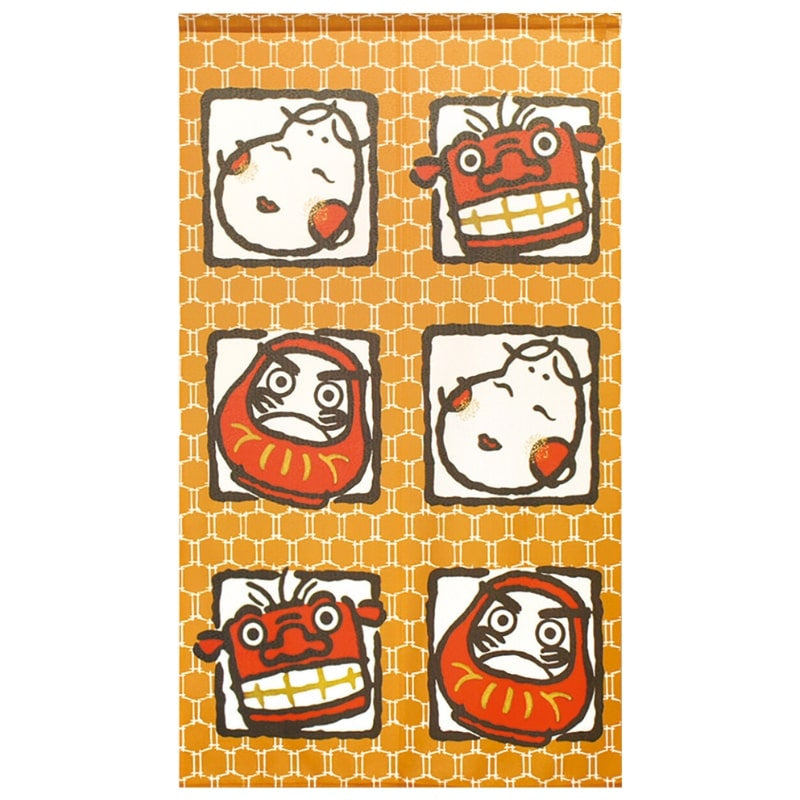 Japanilainen Noren Lucky Charms - 85 x 150 cm