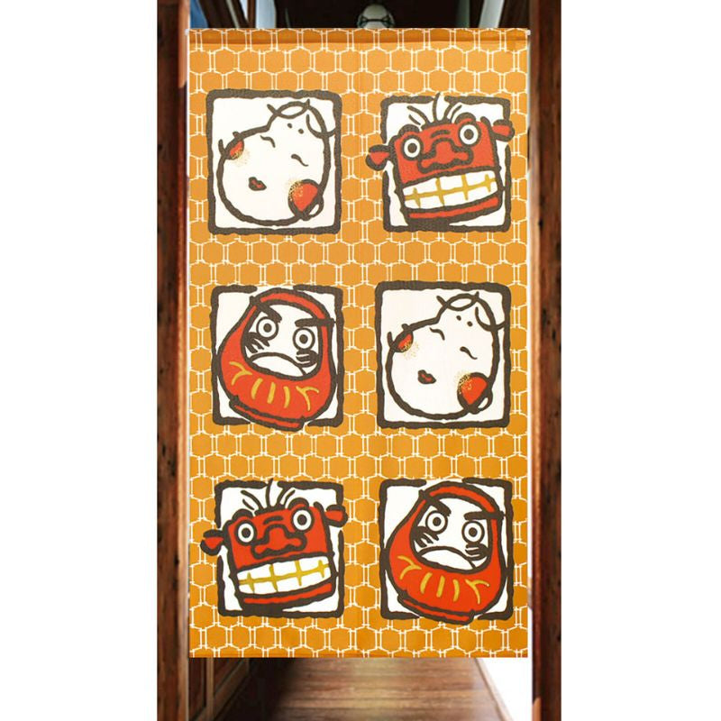 Japanilainen Noren Lucky Charms - 85 x 150 cm
