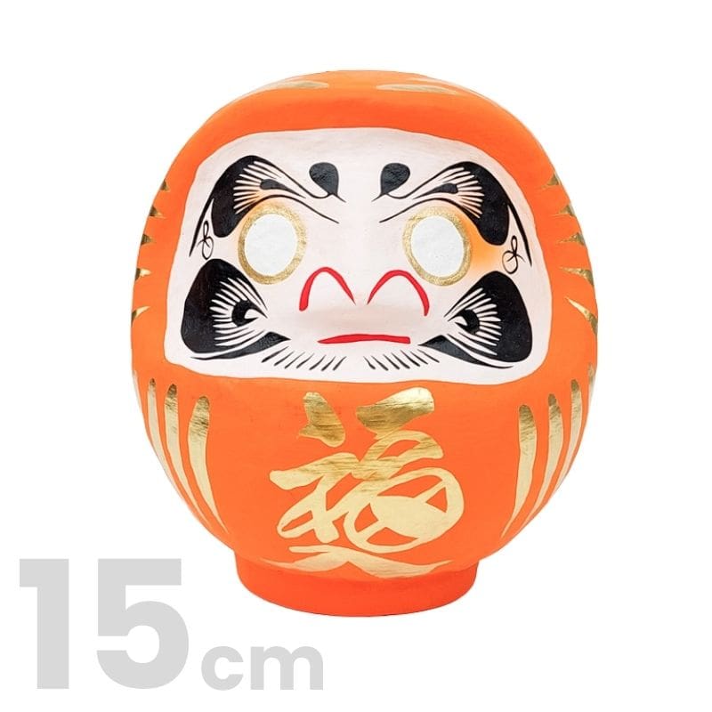 Oranssi japanilainen Daruma - 9-15 cm
