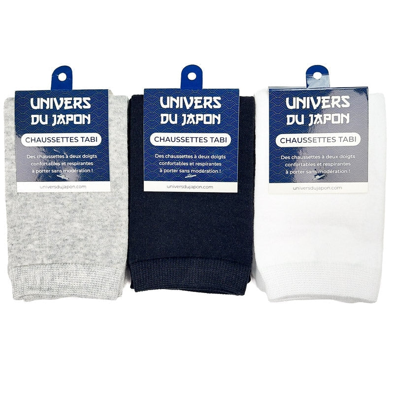 Pakkaus 3 paria japanilaisia Tabi-sukkia - 3 paria - Yksi koko (37-44)