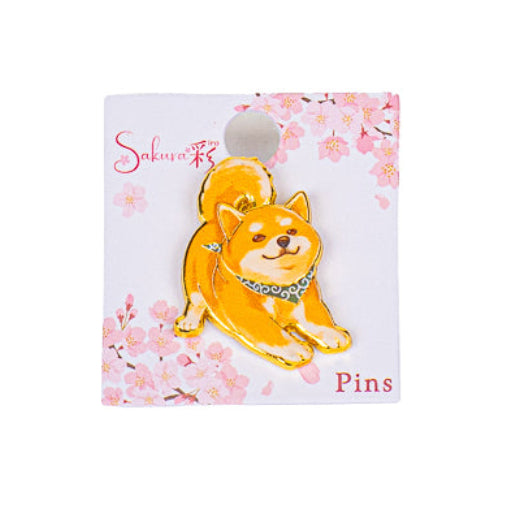 Japanilainen metallinen Shiba-Inu-pinssi