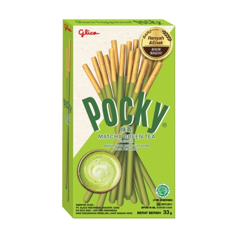 Pocky-keksit Maitomainen Matcha