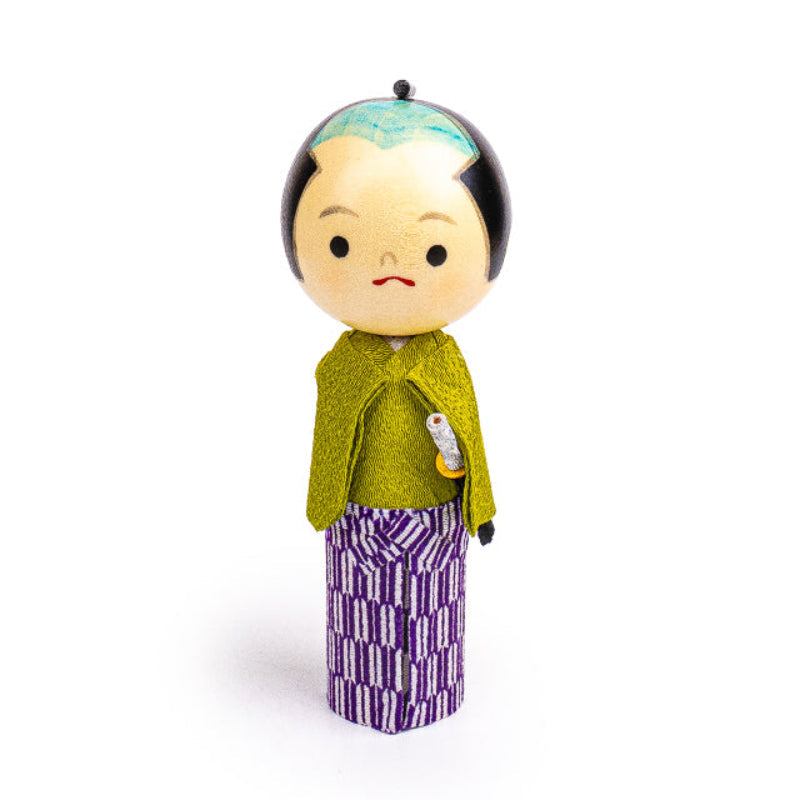 Kokeshi nuori samurai japanilainen nukke