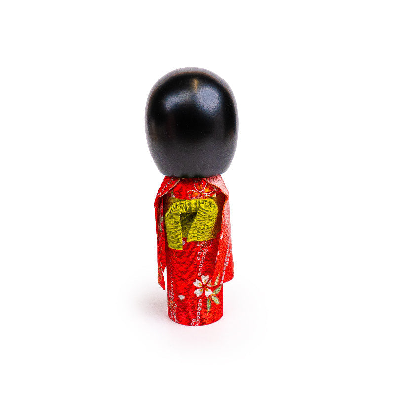 Japanilainen Kokeshi Kimono Nukke Punainen