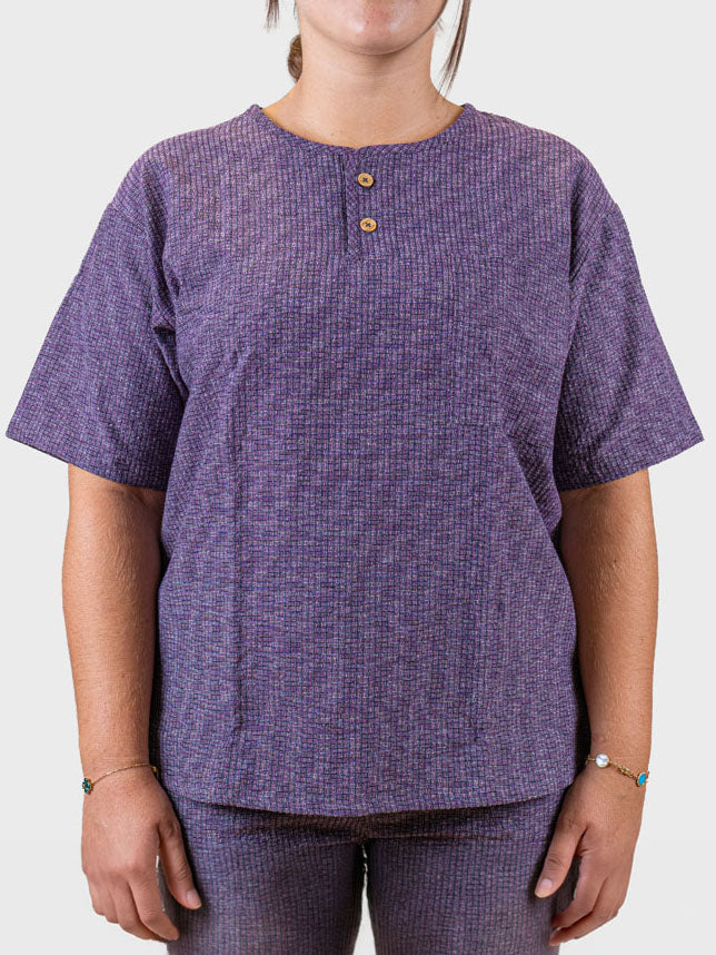 Pyjama Japonais Femme Type Jinbei Violet