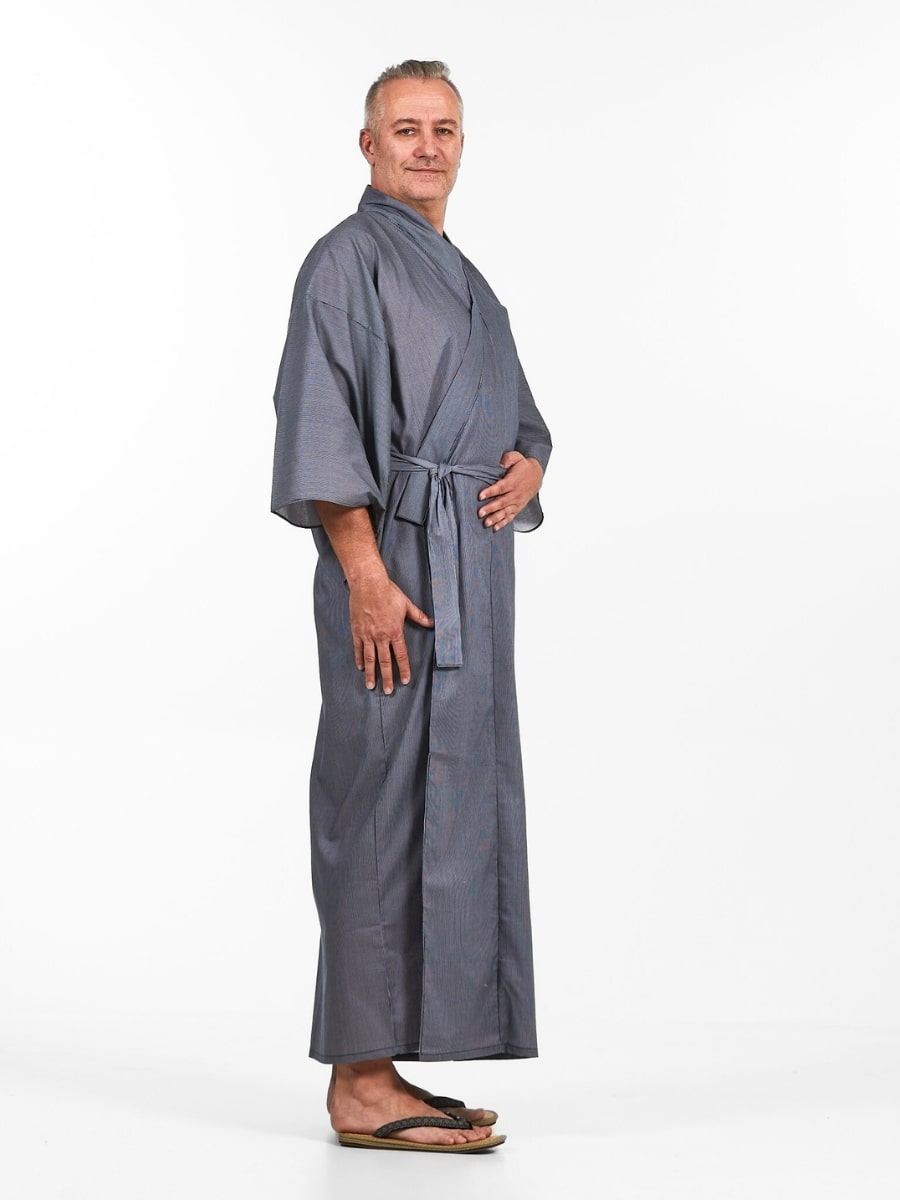Raidallinen miesten Yukata Kimono