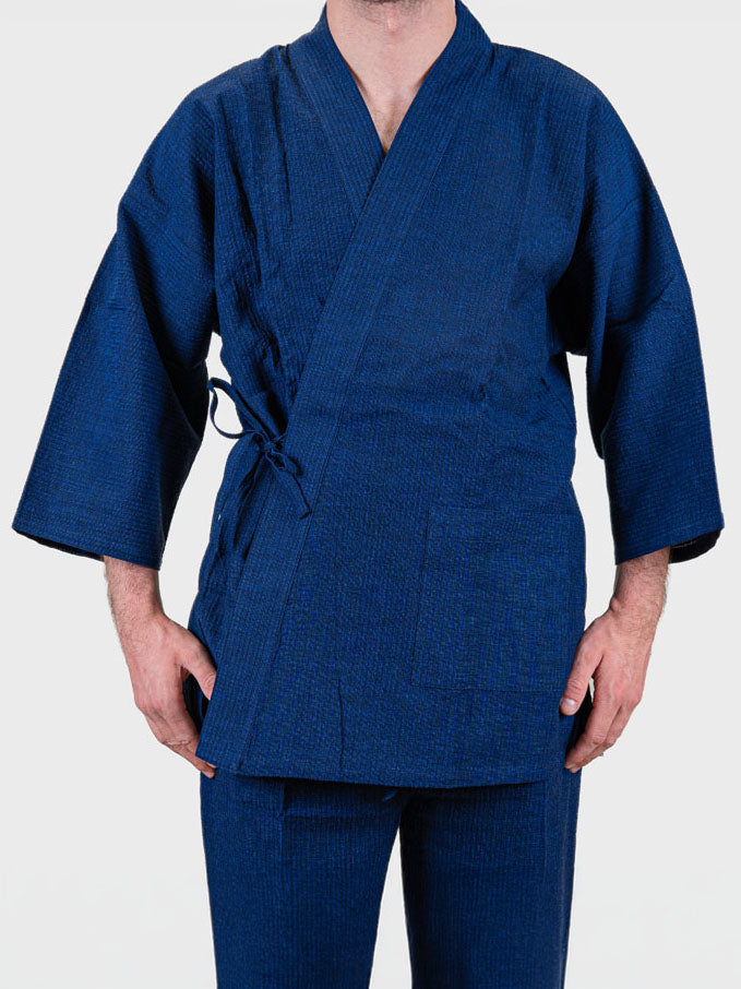 Samue Japonais Homme Bleu Marine Été
