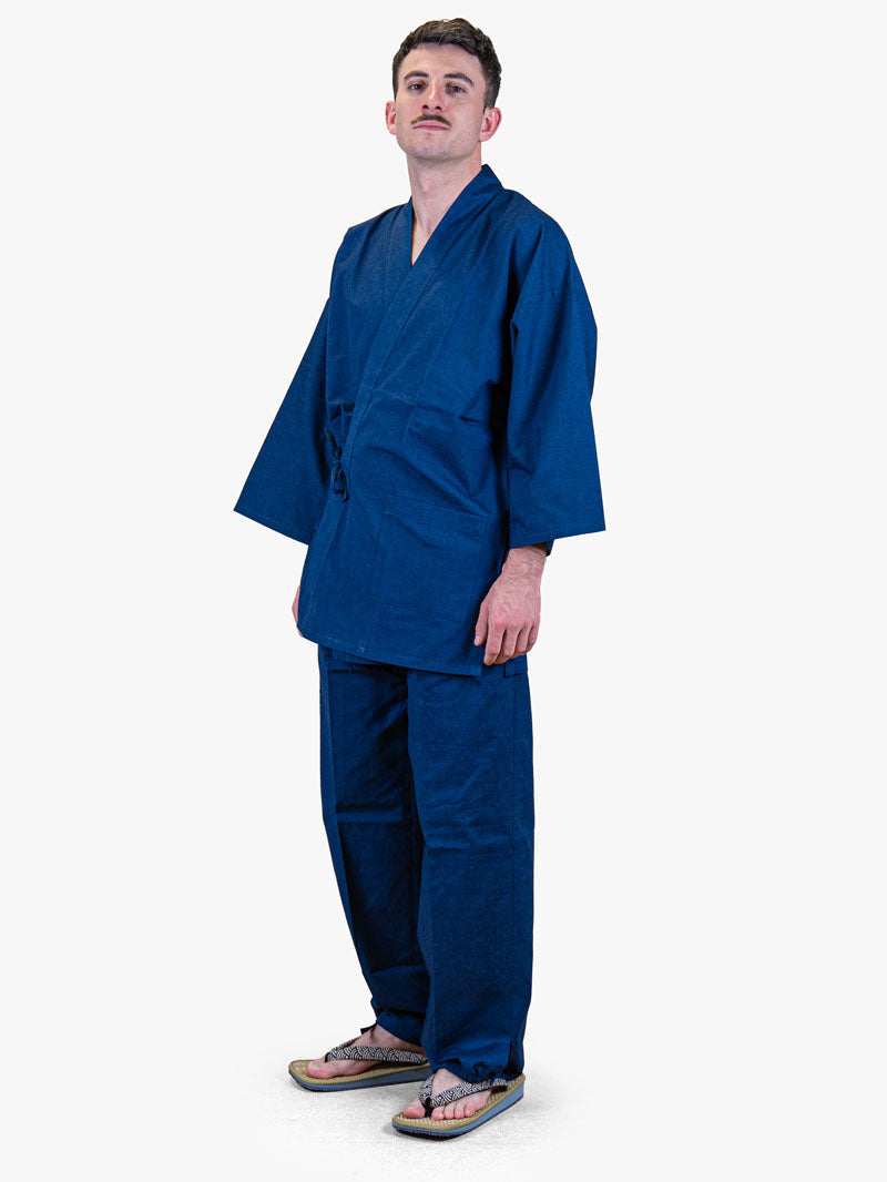 Samue Japonais Homme Bleu Marine Mi-Saison
