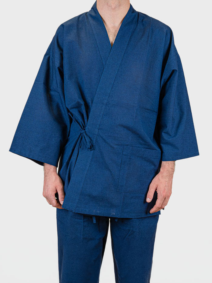 Samue Japonais Homme Bleu Marine Mi-Saison