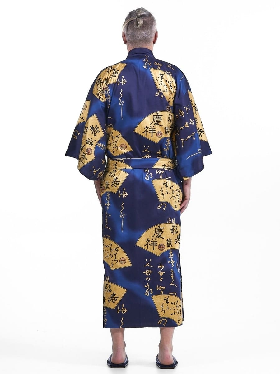 Sensu Gold Japanilainen miesten kimono - Yhden kokoinen