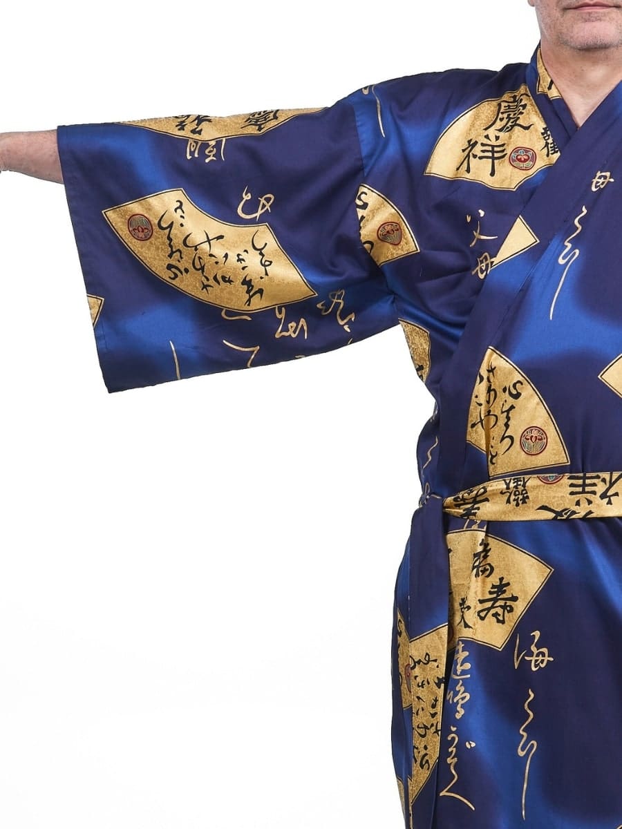 Sensu Gold Japanilainen miesten kimono - Yhden kokoinen