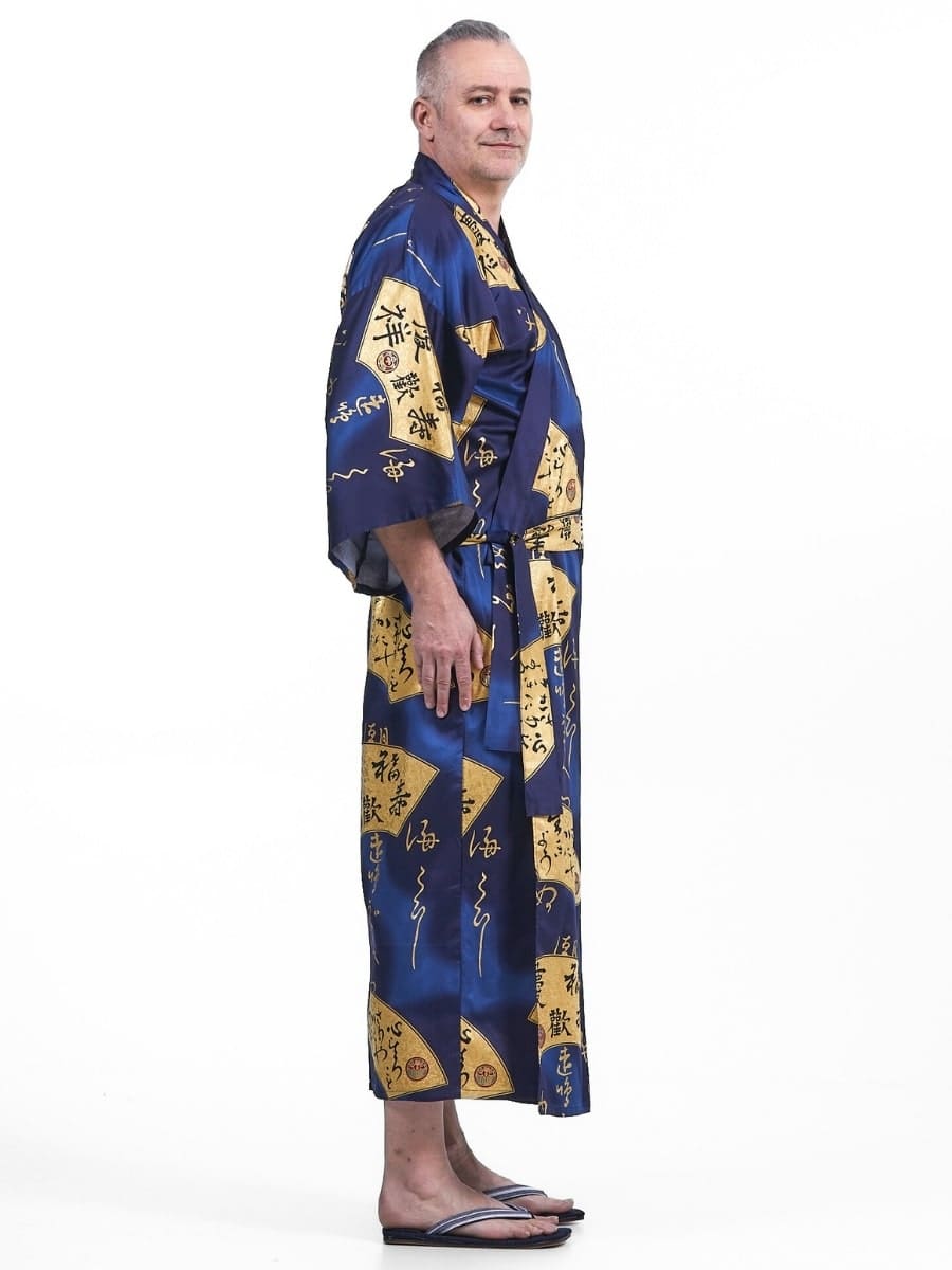 Sensu Gold Japanilainen miesten kimono - Yhden kokoinen