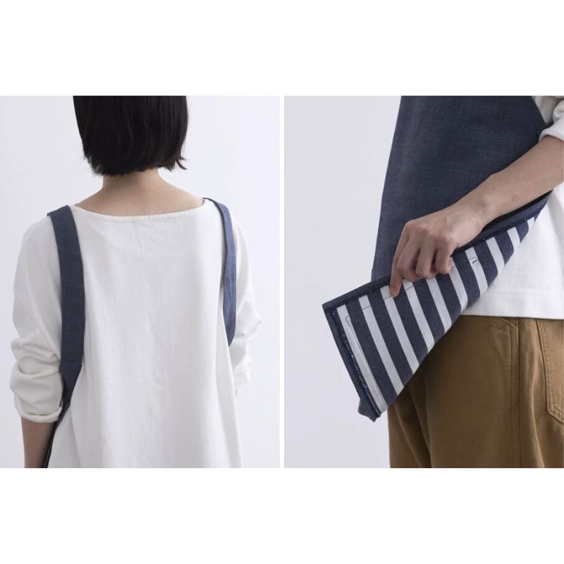 Unisex sininen lyhyt japanilainen esiliina