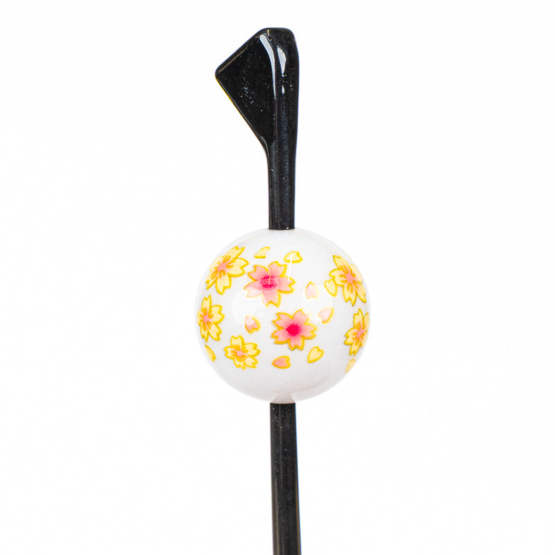 Japanilainen Tama Kanzashi Ukidama, valkoinen