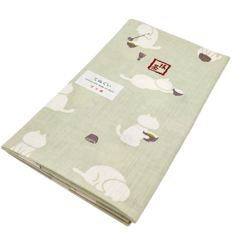 Tenugui Japanilainen Matcha-kissa