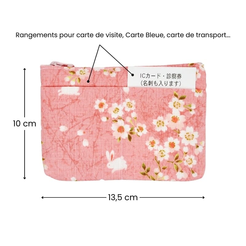 Usagi kukkaro Sakura vaaleanpunainen