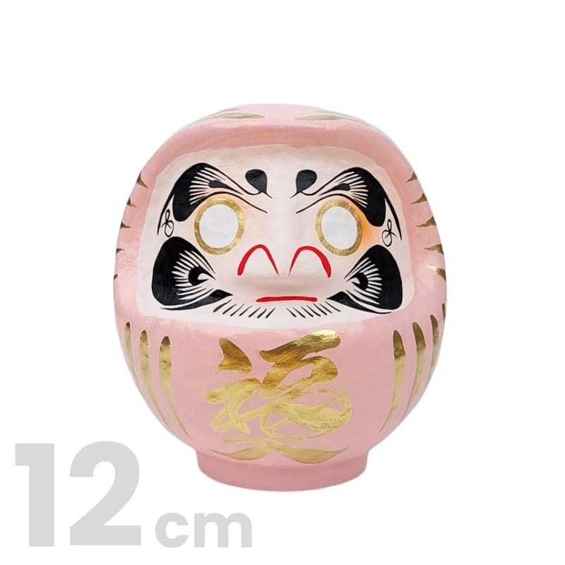 Vaaleanpunainen japanilainen Daruma - 9-15 cm - 12 cm