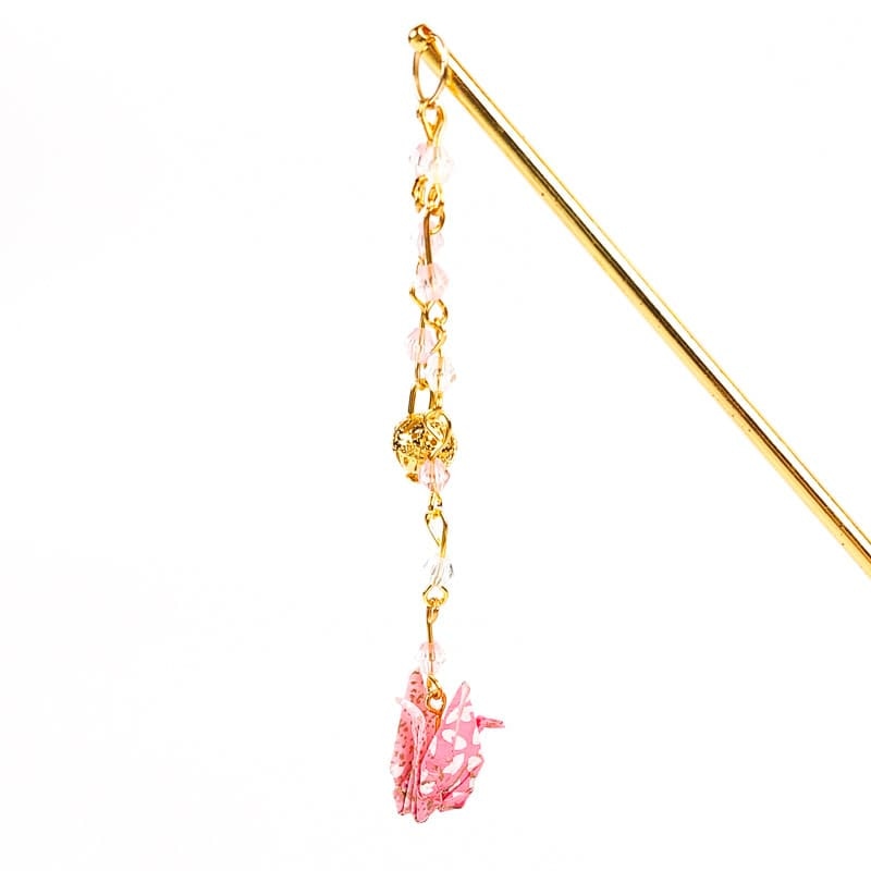 Vaaleanpunainen Origami japanilainen Kanzashi