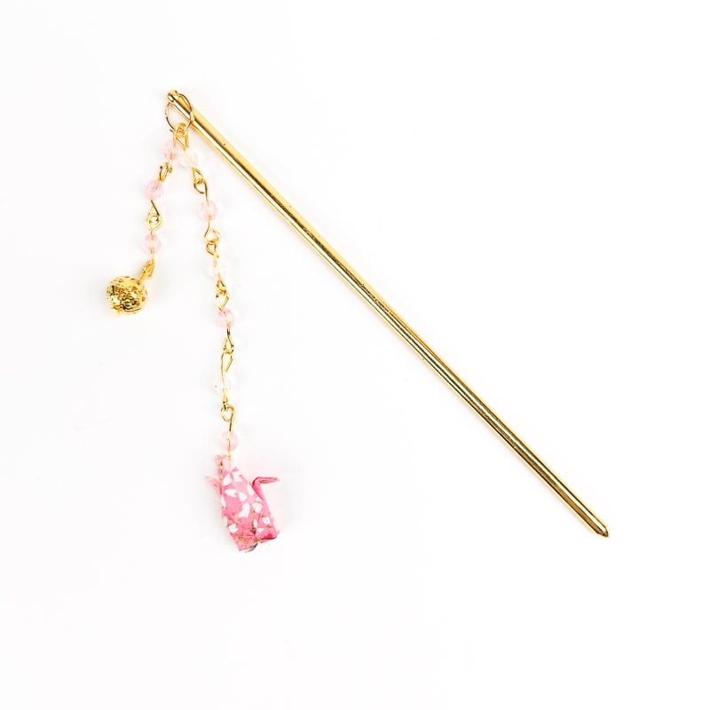 Vaaleanpunainen Origami japanilainen Kanzashi