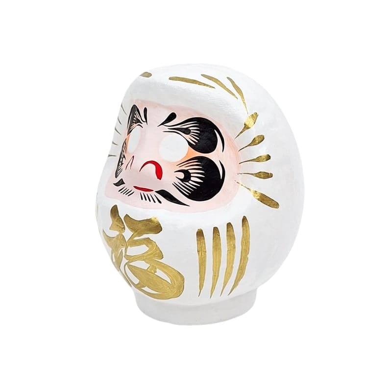 Valkoinen japanilainen Daruma - 9-15 cm