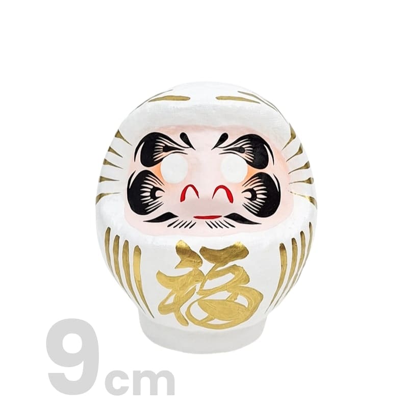 Japanilainen Daruma Valkoinen - 9-15 cm - 9 cm