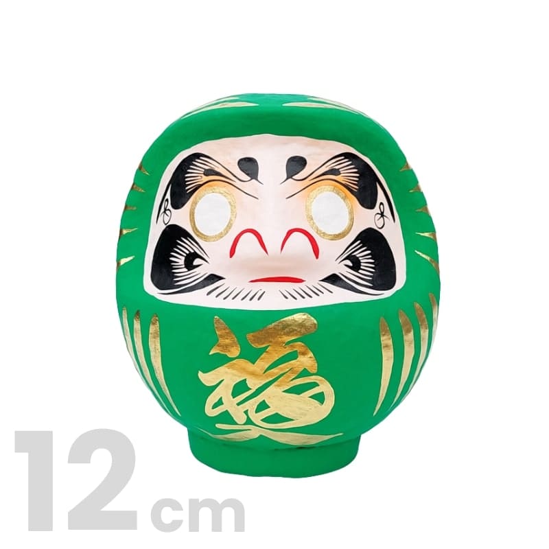 Vihreä japanilainen Daruma - 9-15 cm - 12 cm