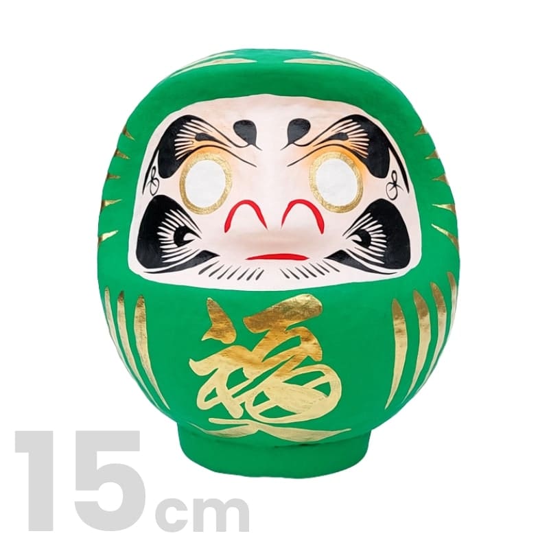 Vihreä japanilainen Daruma - 9-15 cm - 15 cm - 15 cm