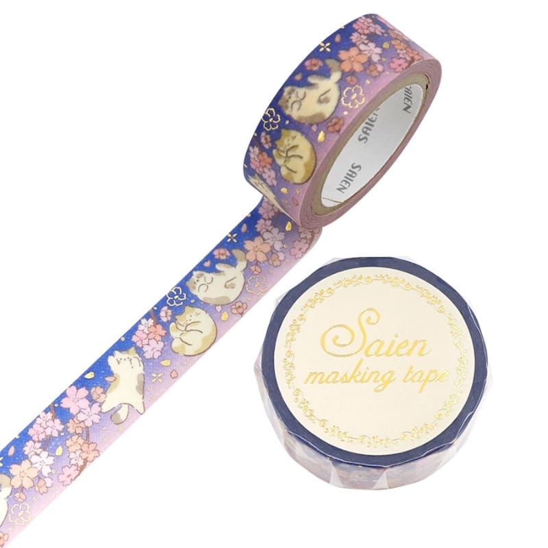 Japanilainen Washi teippi Sakura kissa