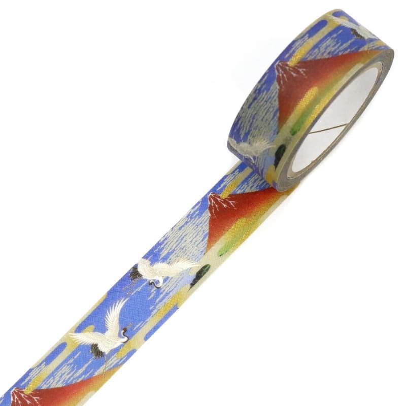 Japanilainen Washi Tape Fuji Punainen ja Crane